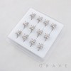 CELESTIAL MULTI MARQUISE CUT CZ FLOWER POLISH 316L SURGICAL STEEL NOSE HOOP RING BOX